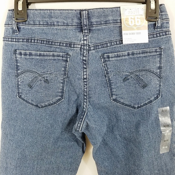 Route 66 Skinny Low-Rise Bootcut Jeans 10.5 Plus - Picture 4 of 6